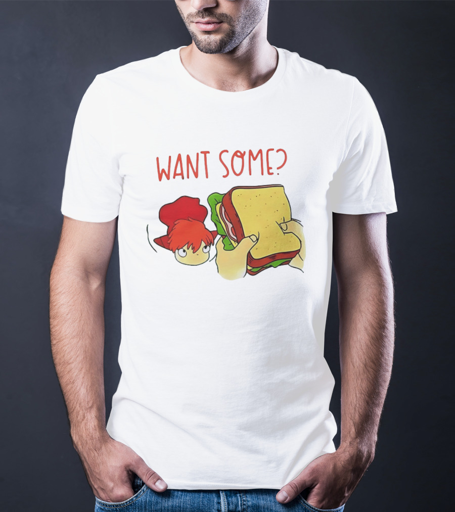 Ponyo Flinching Want Some Sandwich Scene T-Shirt
