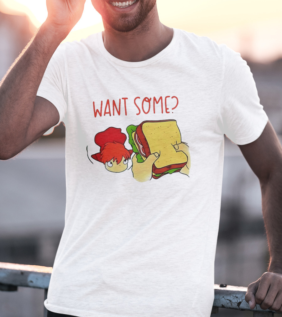Ponyo Flinching Want Some Sandwich Scene T-Shirt