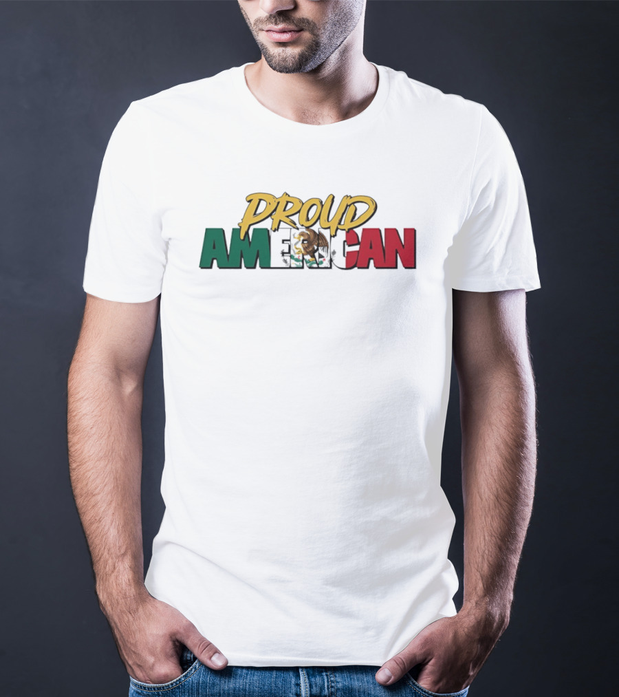 Proud American Mexico Eagle Flag Patriotic T-Shirt