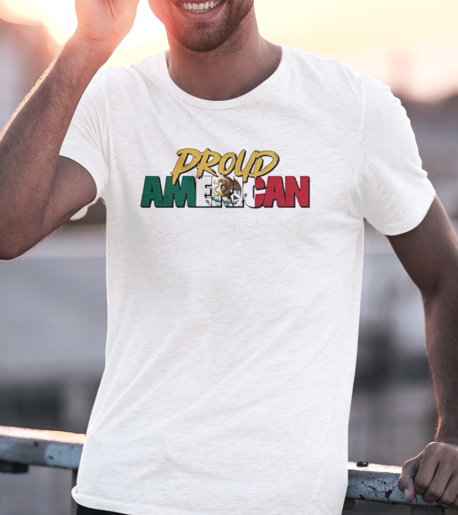 Proud American Mexico Eagle Flag Patriotic T-Shirt