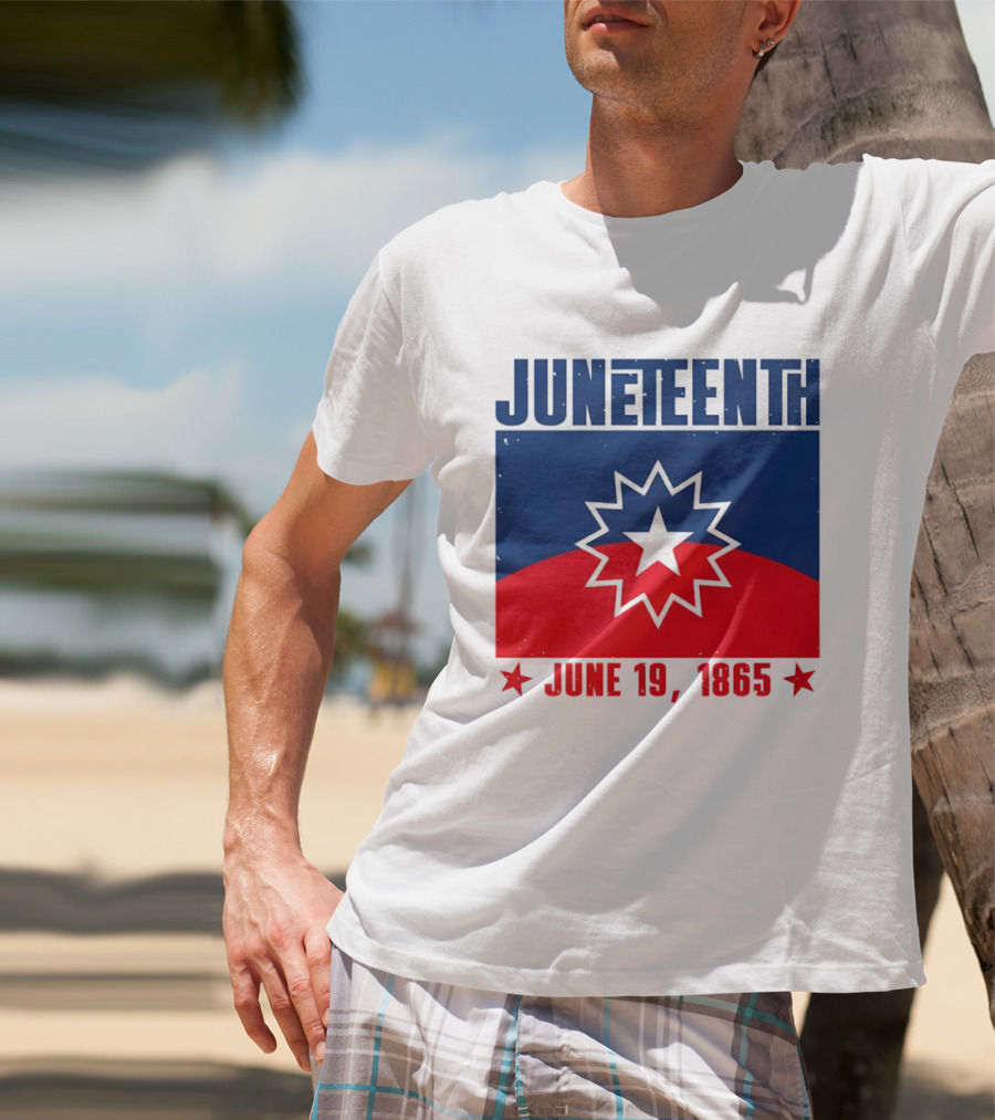 Juneteenth Red White Blue Freedom Flag June 19 1865 Emancipation Day T-Shirt