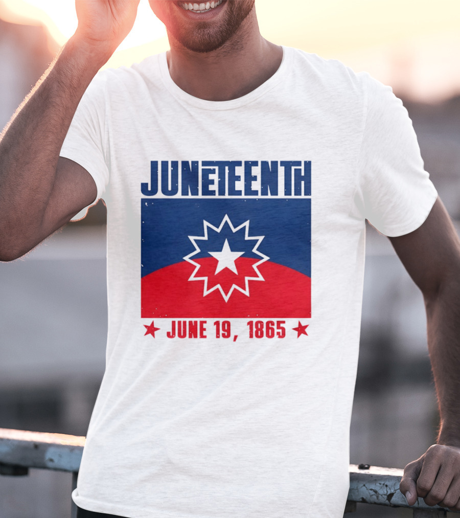 Juneteenth Red White Blue Freedom Flag June 19 1865 Emancipation Day T-Shirt