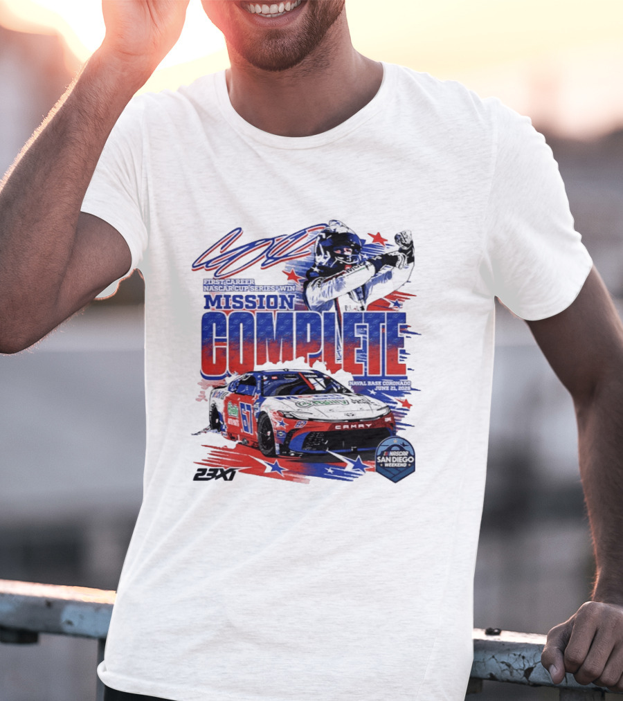 NASCAR San Diego 2023 First Career Cup Series Win Mission Complete T-Shirt