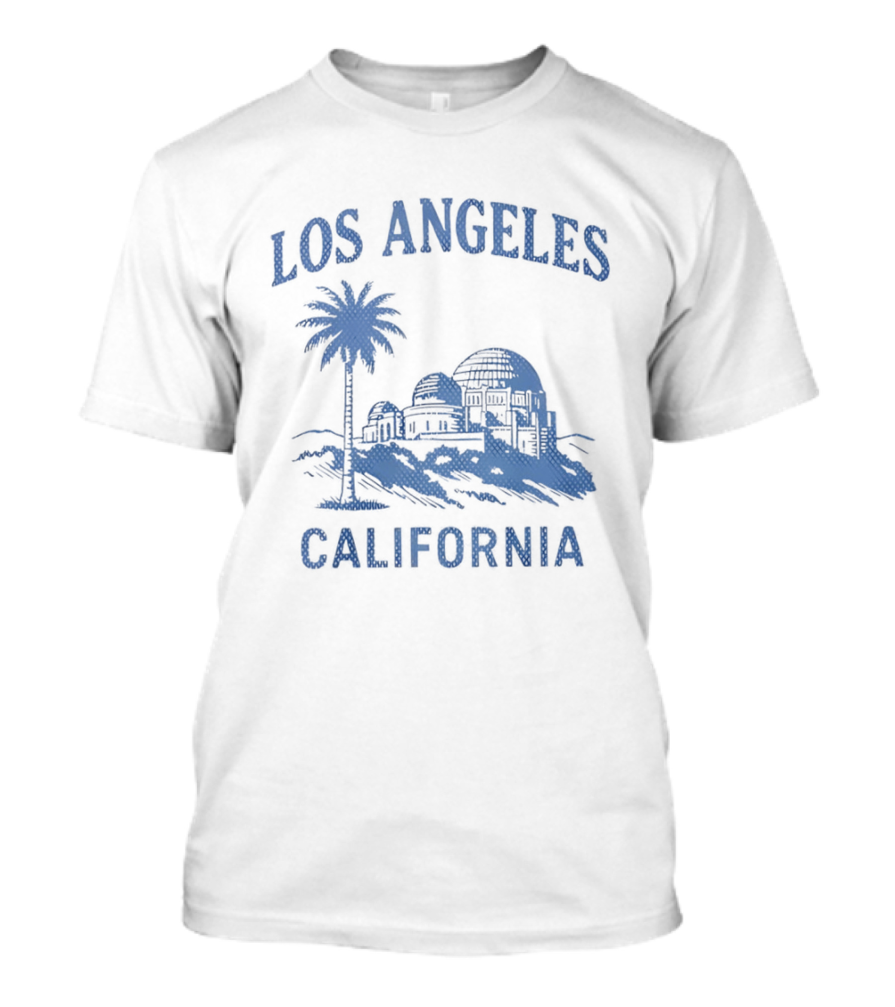 Los Angeles California Palm Tree Observatory Travel City Skyline T-Shirt