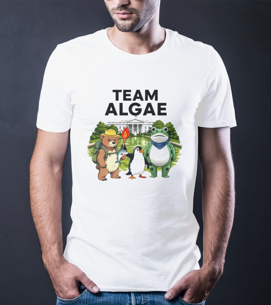 Team Algae Frog Penguin Bear White House 2026 Make Algae Great Again T-Shirt