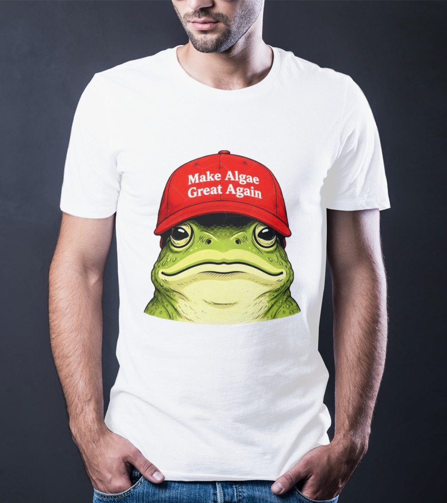 Frog Team Algae Make Algae Great Again Hat Patriotic American Flag 2026 T-Shirt