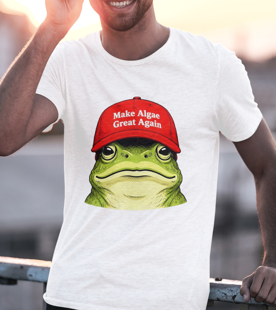 Frog Team Algae Make Algae Great Again Hat Patriotic American Flag 2026 T-Shirt