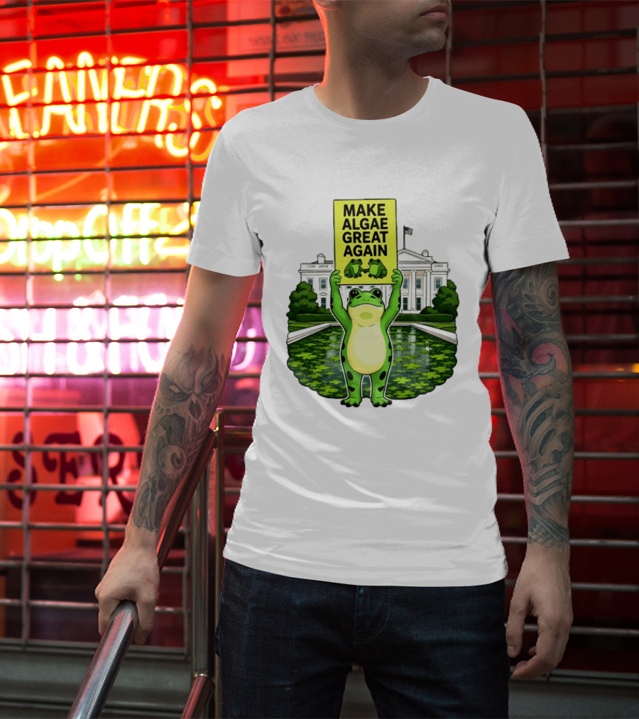 Frogs Team Algae Make Algae Great Again At White House 2026 T-Shirt