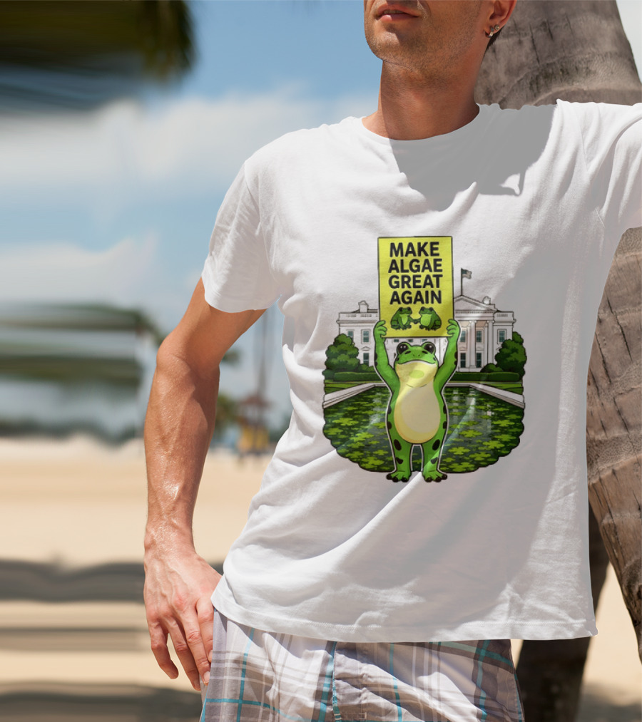 Frogs Team Algae Make Algae Great Again At White House 2026 T-Shirt