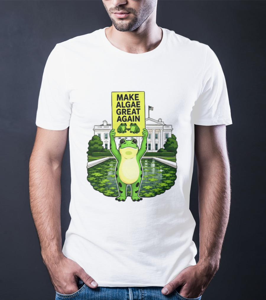 Frogs Team Algae Make Algae Great Again At White House 2026 T-Shirt