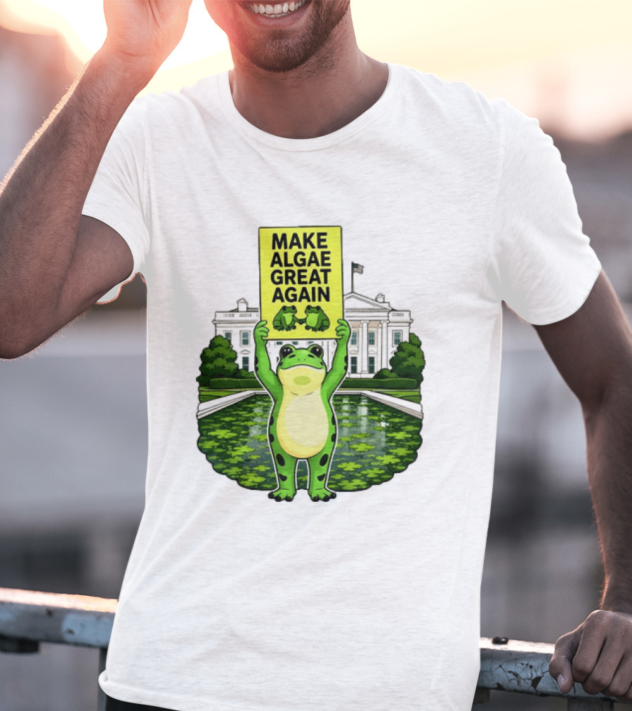 Frogs Team Algae Make Algae Great Again At White House 2026 T-Shirt