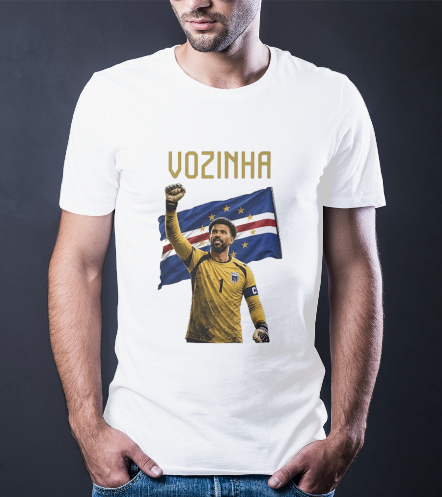 Vozinha Cape Verde National Football Team No 1 Celebration With Flag T-Shirt