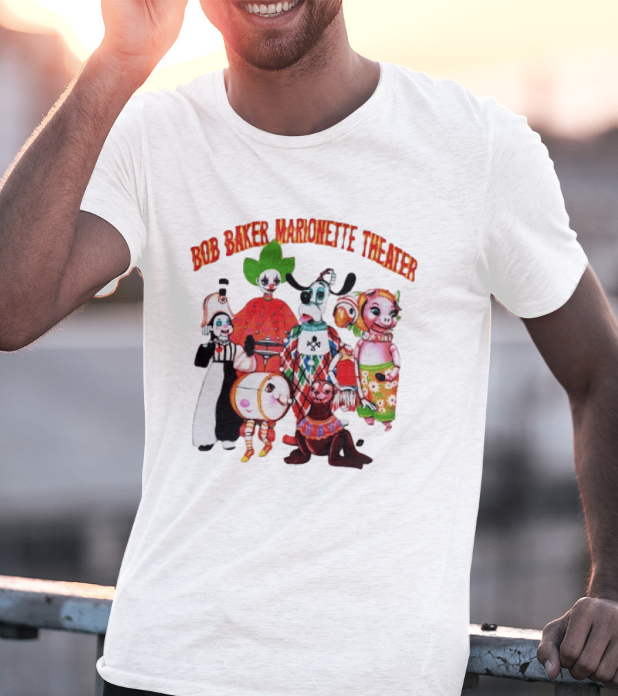 Bob Baker Marionette Theater Clown Dog Pig Characters T-Shirt