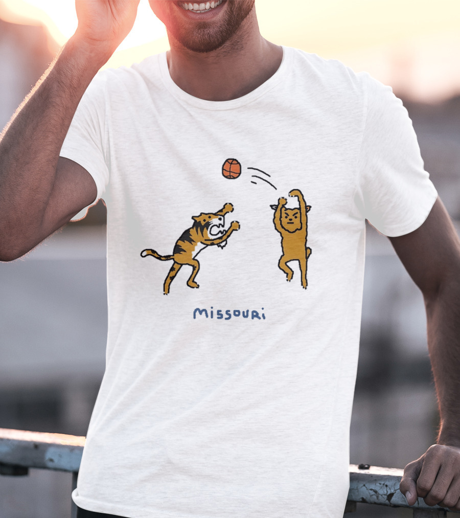 Kentucky Wildcats Vs Missouri Tigers Basketball 2026 SEC Matchup Cartoon T-Shirt