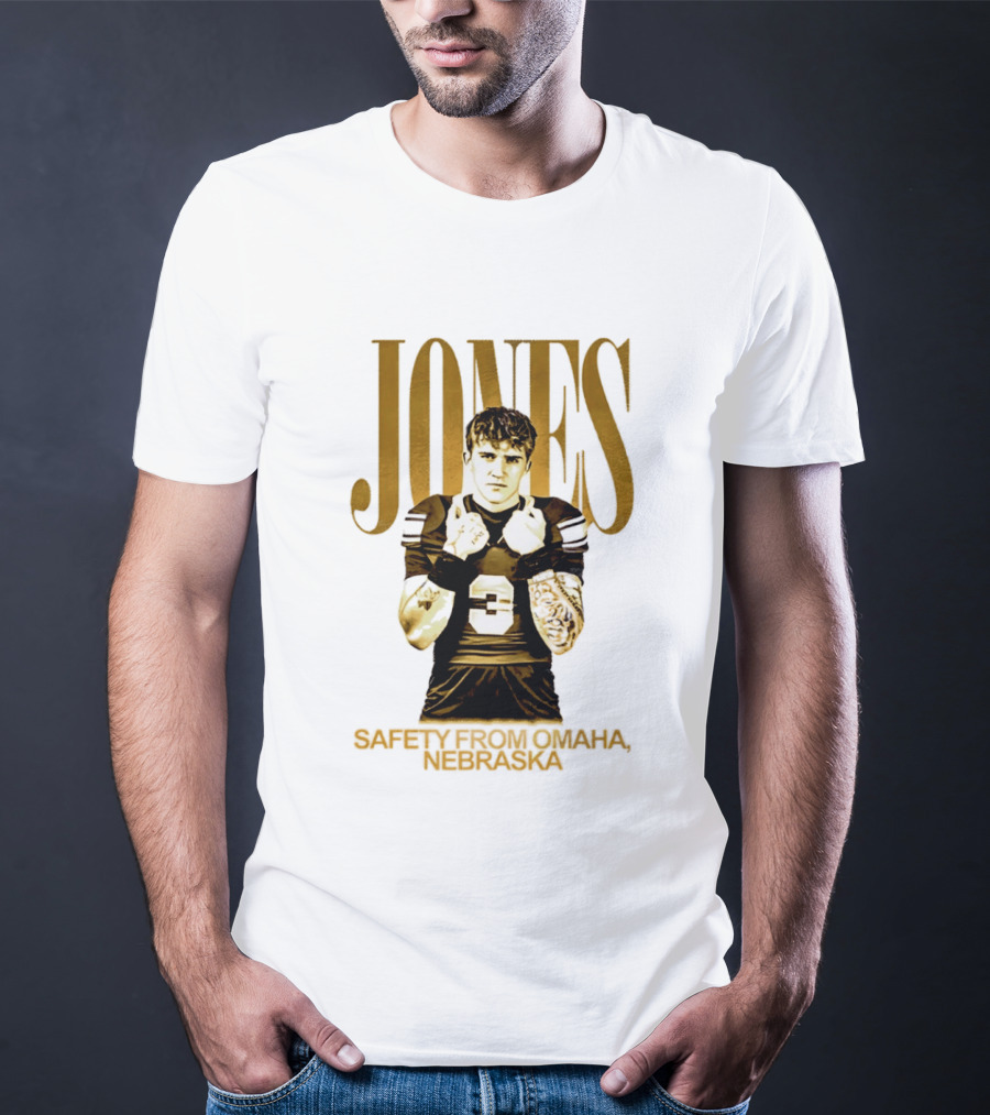 Mason Jones Nebraska Cornhuskers Safety From Omaha Football Player T-Shirt