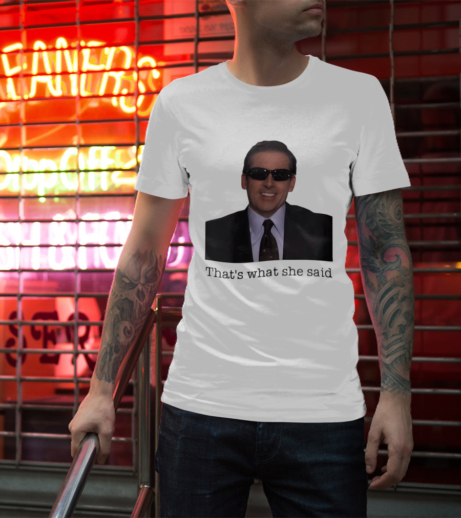 Michael Scott That's What She Said Sunglasses Suit T-Shirt