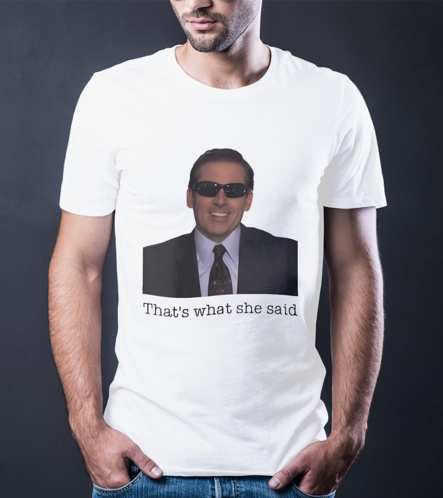 Michael Scott That's What She Said Sunglasses Suit T-Shirt
