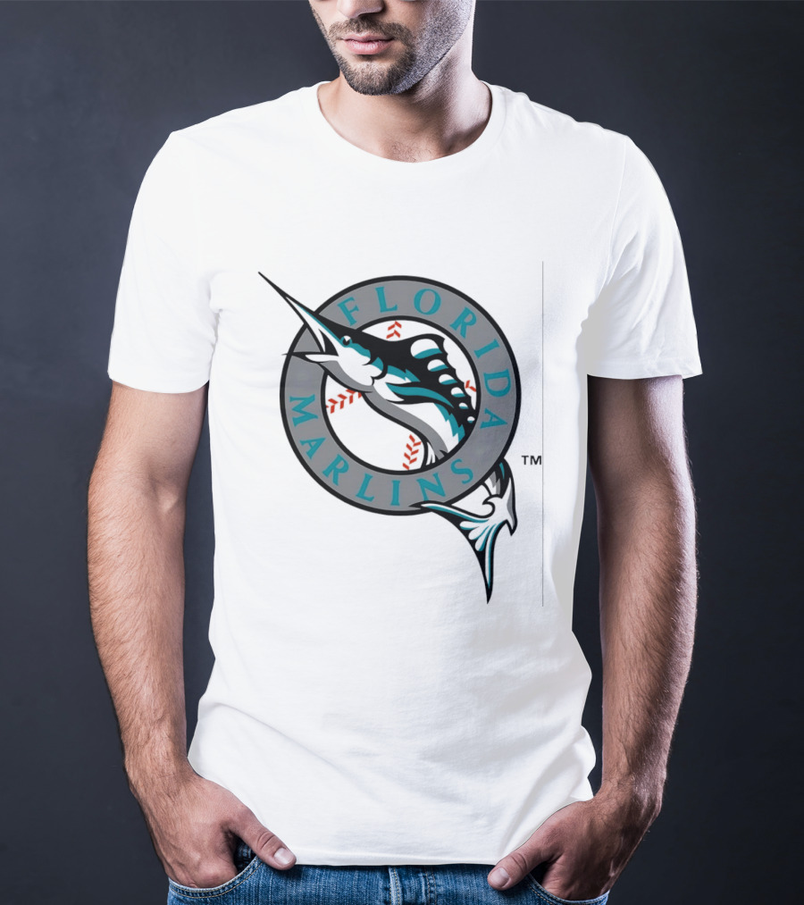 Florida Marlins MLB Baseball Team Logo Authentic Merchandise T-Shirt