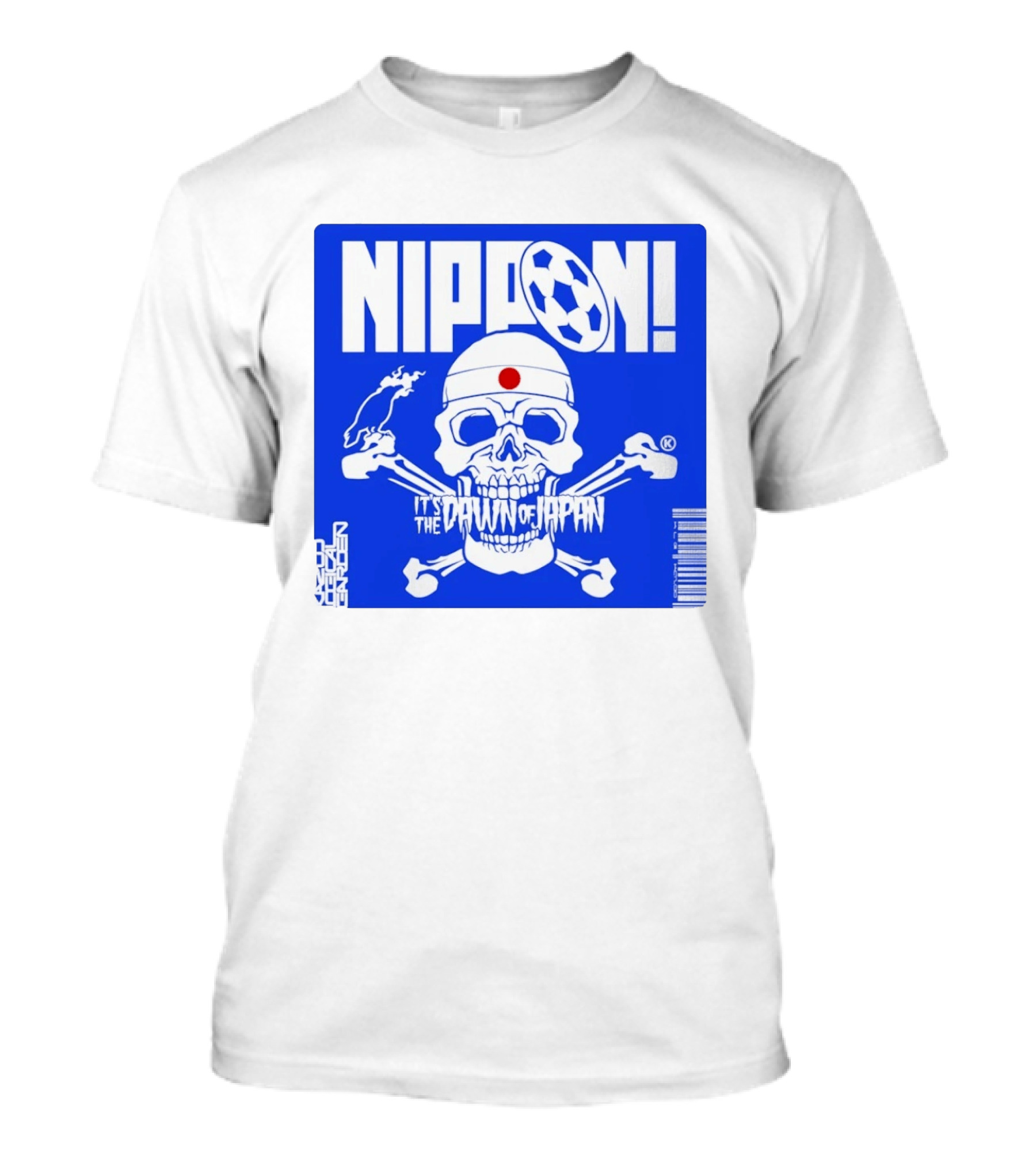 Nippon It's The Dawn Of Japan Skull Crossbones Soccer Ball T-Shirt