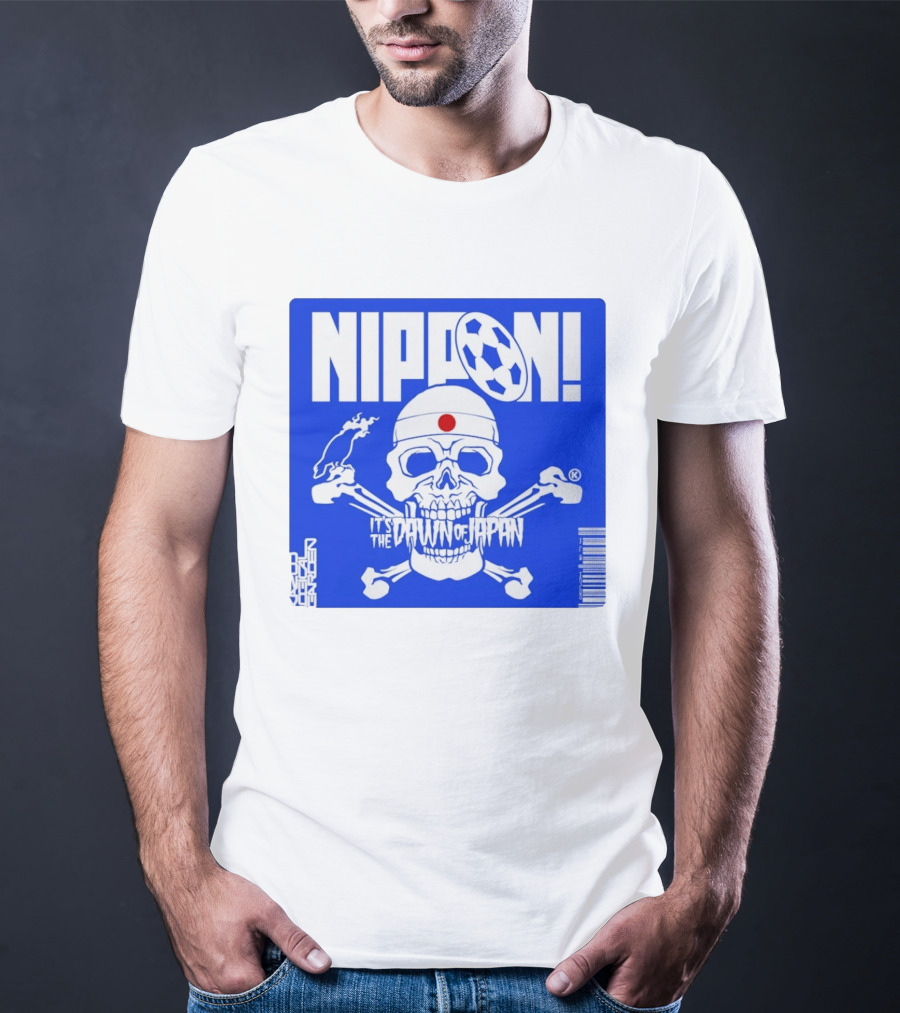 Nippon It's The Dawn Of Japan Skull Crossbones Soccer Ball T-Shirt
