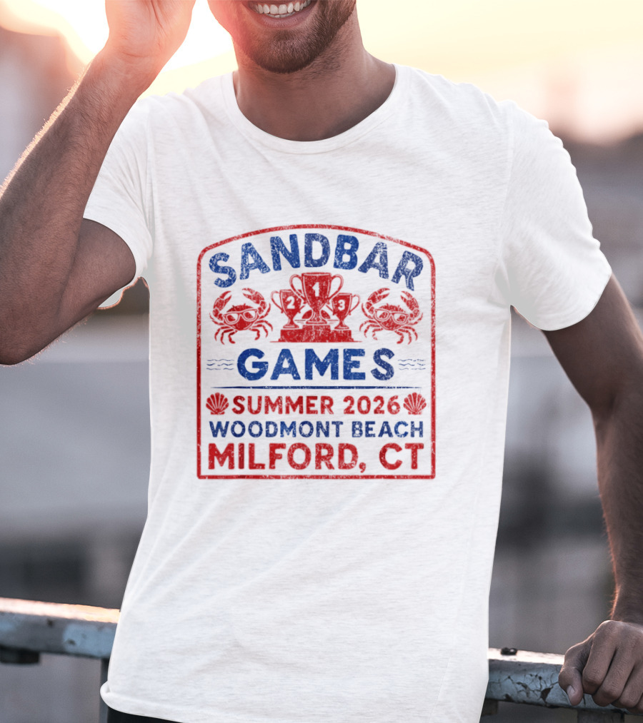 Sandbar Games Summer 2026 Woodmont Beach Milford CT Event T-Shirt