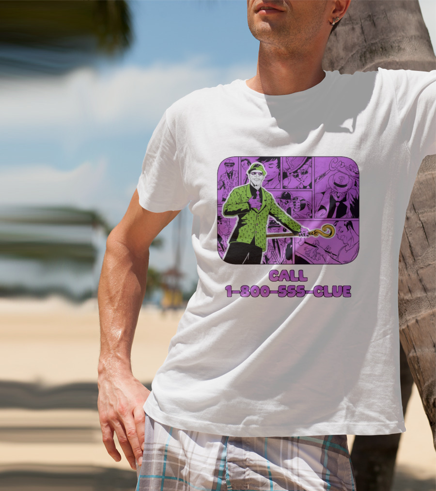 The Riddler Call 1 800 555 CLUE DC Comics Batman T-Shirt