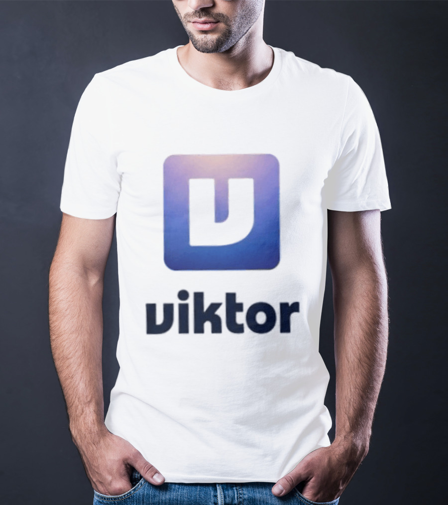 Viktor Square Icon Blue Gradient T-Shirt