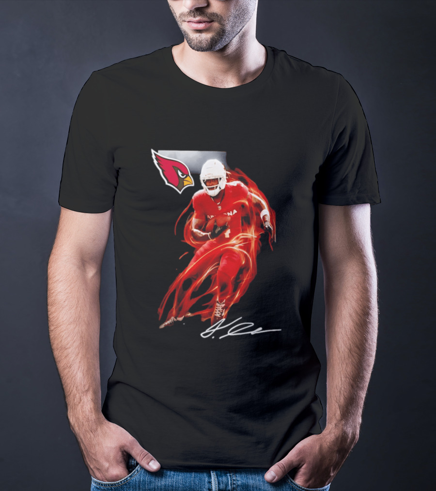 Arizona Cardinals Jeremiyah Love Legacy Rookie Football Player Signature Flame T-Shirt