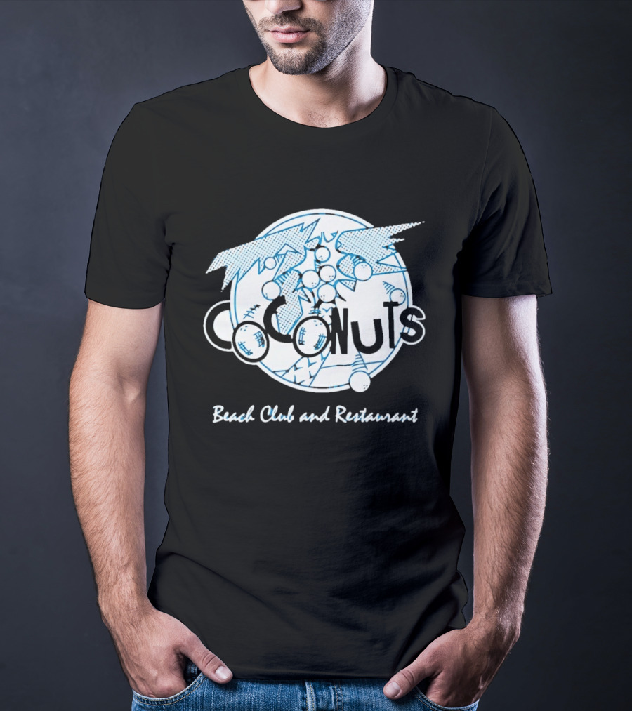 Coconuts Beach Club And Restaurant Tropical Palm Tree T-Shirt