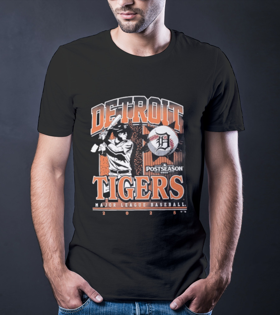 Detroit Tigers 2025 MLB Postseason Baseball Swing T-Shirt
