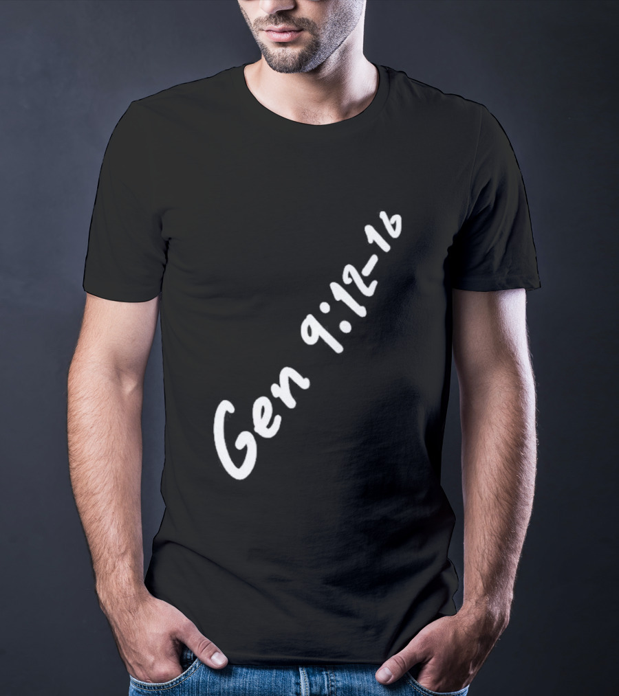Gen 9:12 16 Text Diagonal Scripture Reference T-Shirt