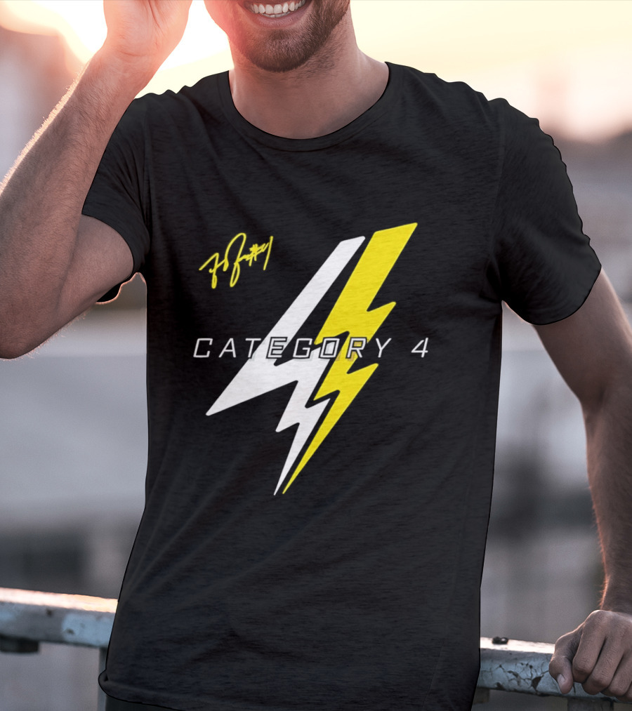 LSU Tigers Flau'jae Johnson Category 4 Lightning Bolt Signature T-Shirt