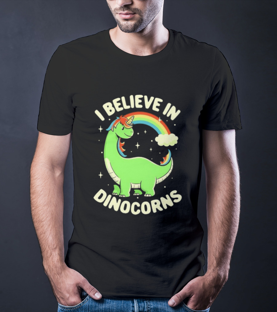 I Believe In Dinocorns Dinosaur Unicorn Rainbow Magic T-Shirt