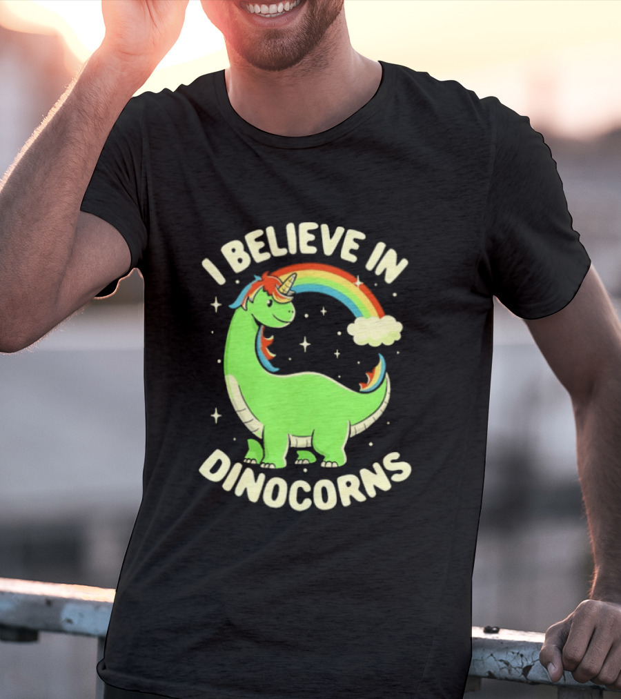 I Believe In Dinocorns Dinosaur Unicorn Rainbow Magic T-Shirt