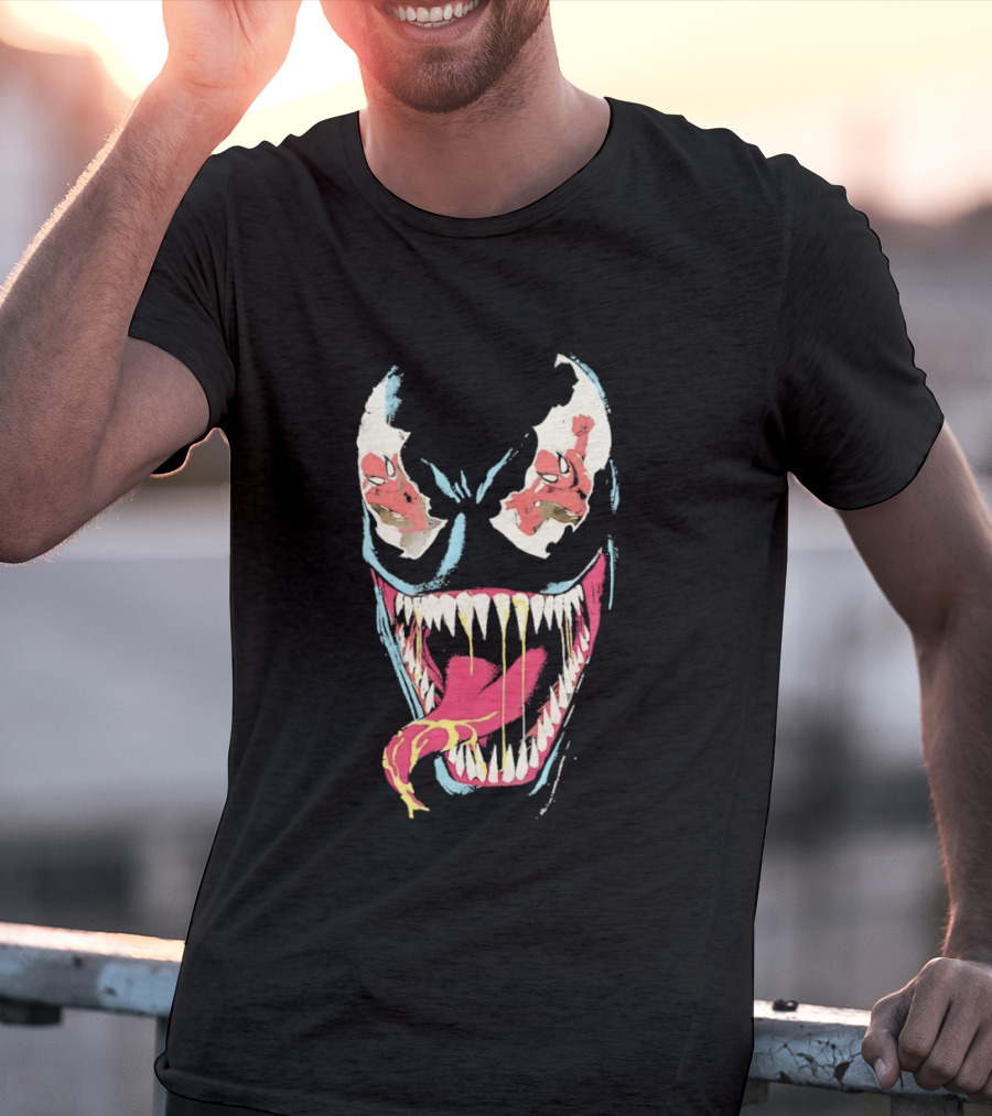 Marvel Venom Spider Man Reflection In The Eyes T-Shirt