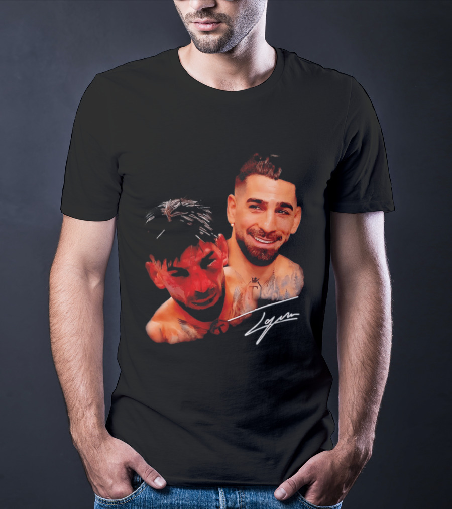 Ilia Topuria UFC Smiley Face And Bleeding Face Signature T-Shirt