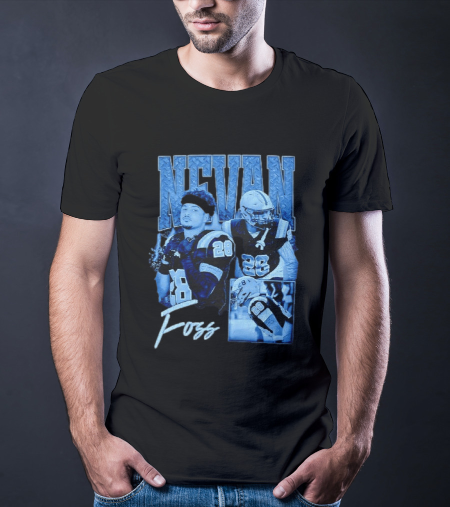 Nevan Foss Number 28 Football Athlete Sports Jersey T-Shirt