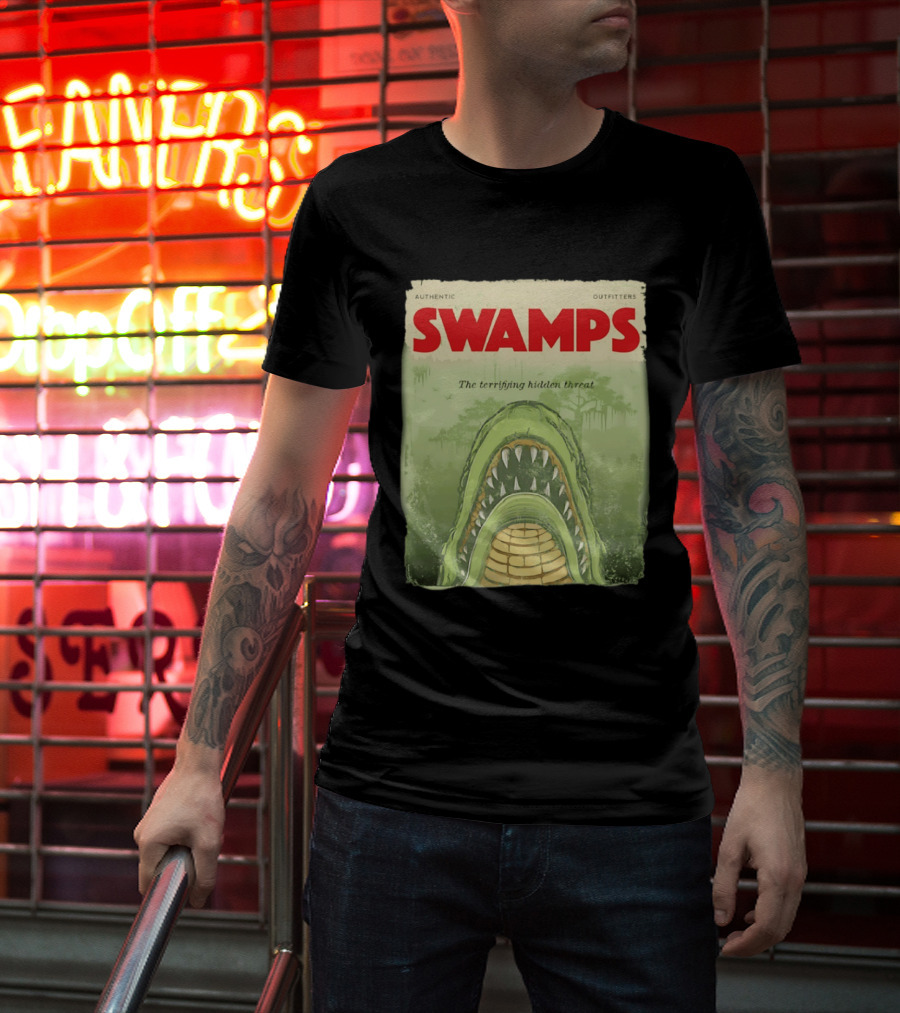 Authentic Outfitters Swamps The Terrifying Hidden Threat T-Shirt