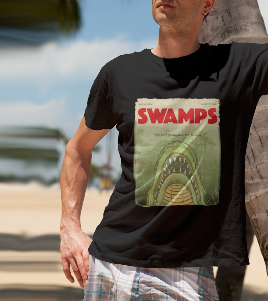 Authentic Outfitters Swamps The Terrifying Hidden Threat T-Shirt