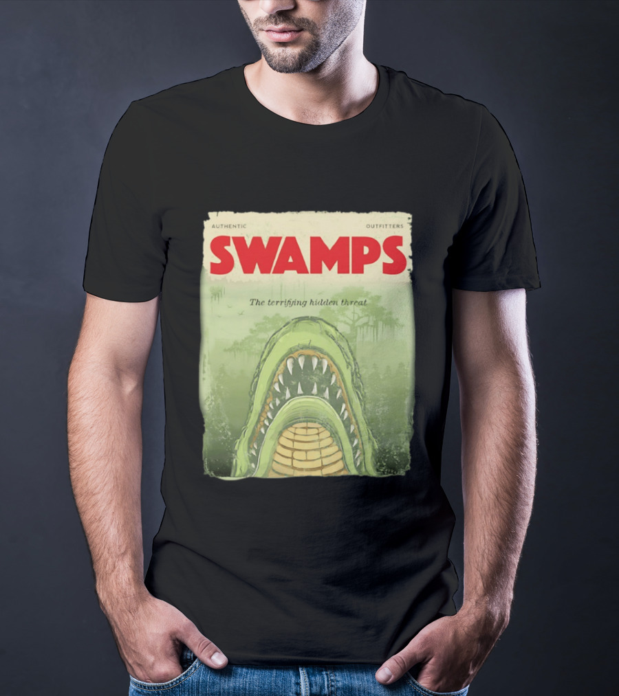 Authentic Outfitters Swamps The Terrifying Hidden Threat T-Shirt