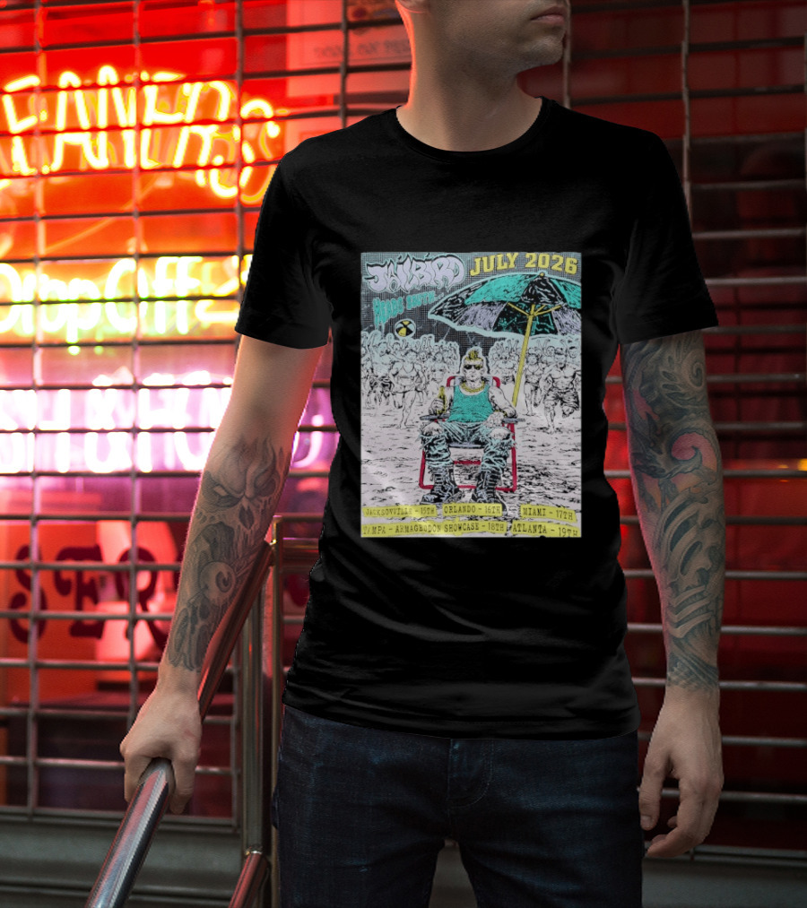 Jailbird Heads South July 2026 Tour Jacksonville Orlando Miami Tampa Atlanta T-Shirt