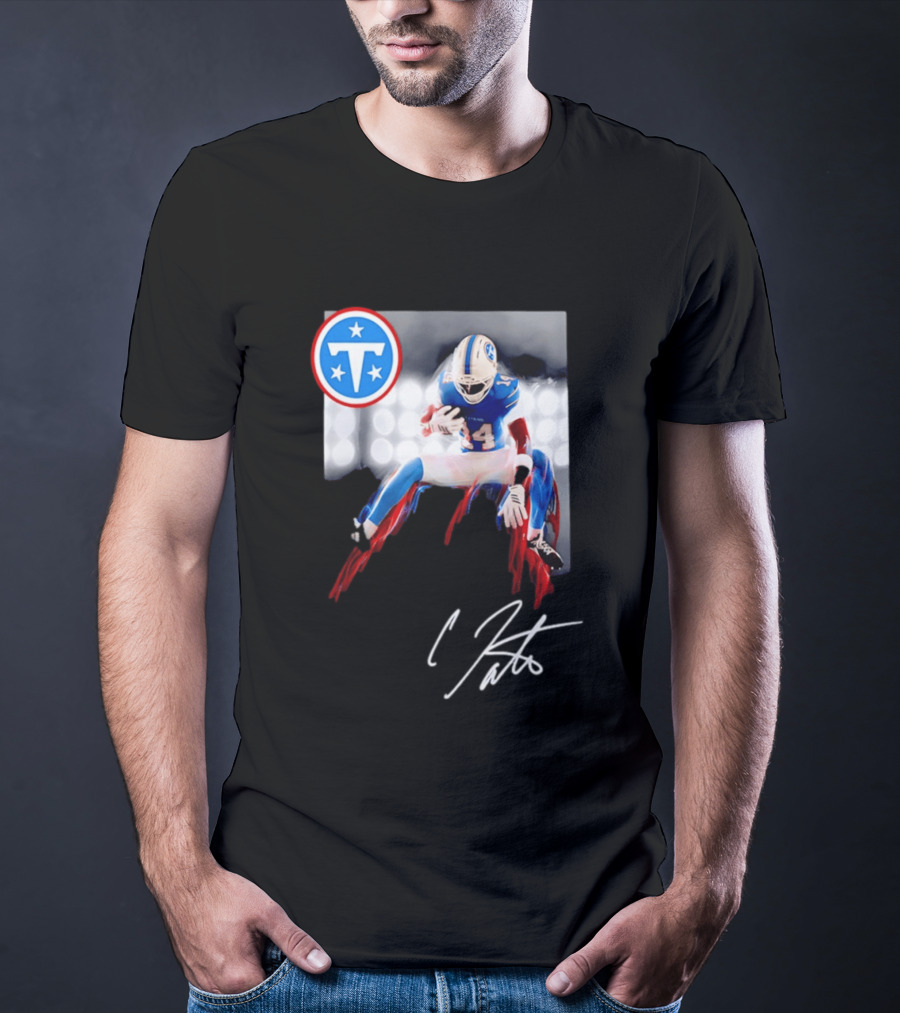 Tennessee Titans Carnell Tate Rookie Legacy 14 Blue Red T-Shirt