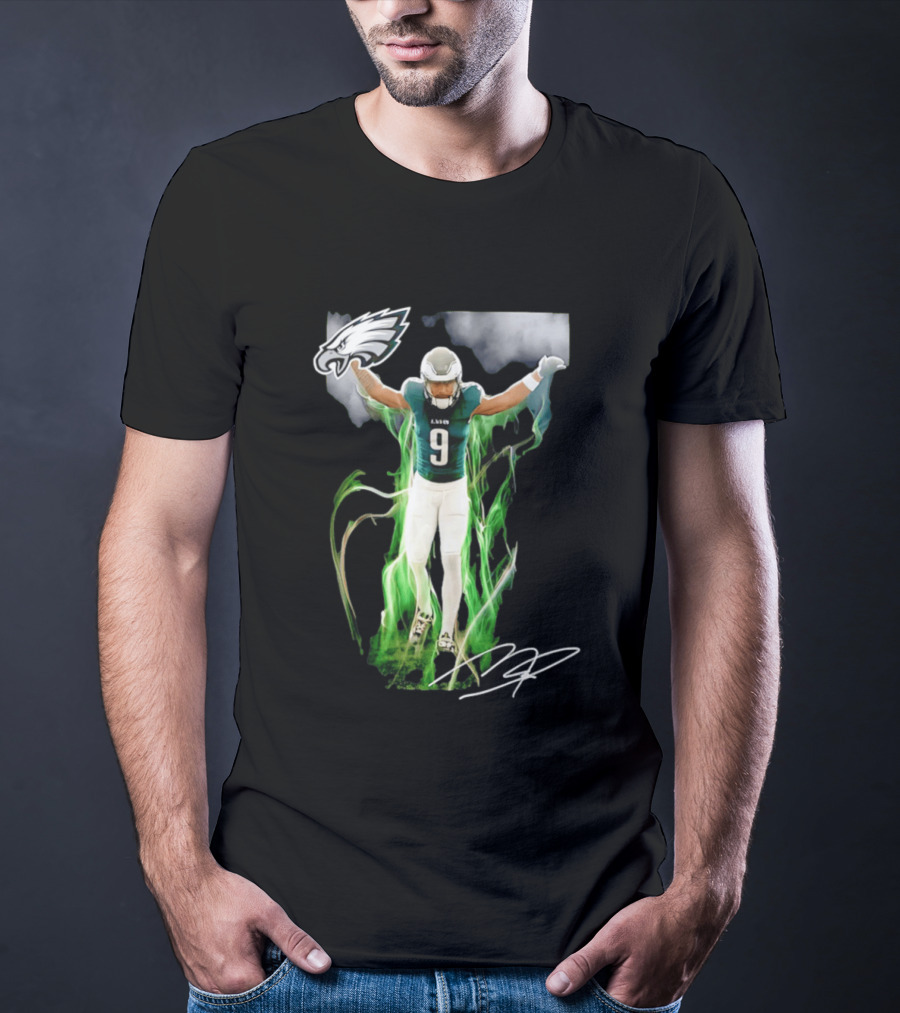 Philadelphia Eagles Makai Lemon Number 9 Rookie Legacy NFL Football Player Celebration T-Shirt