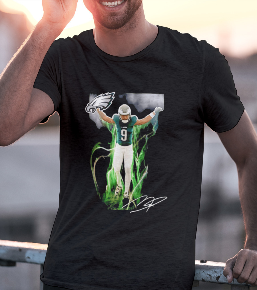 Philadelphia Eagles Makai Lemon Number 9 Rookie Legacy NFL Football Player Celebration T-Shirt