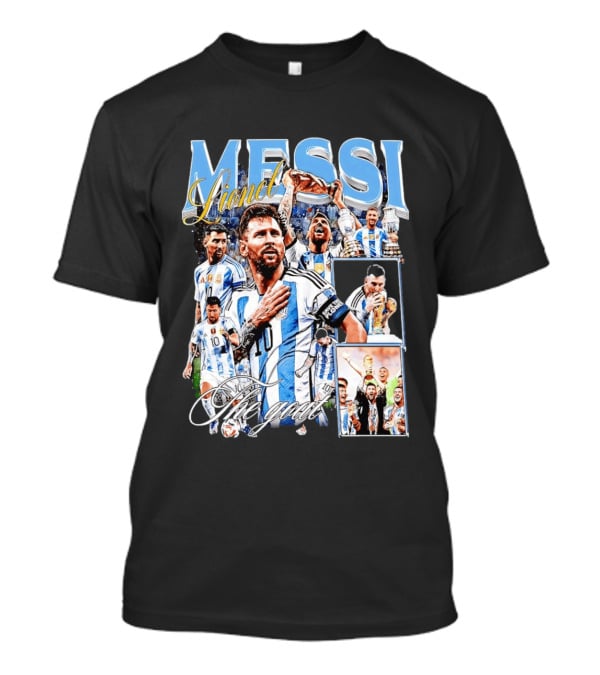 Lionel Messi The Goat Argentina National Football Team Celebration T-Shirt