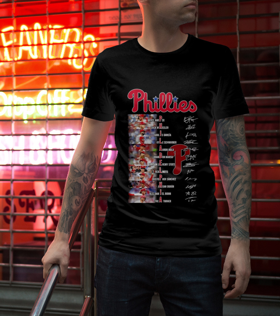 Phillies Baseball Stars Philadelphia Players Lineup T-Shirt