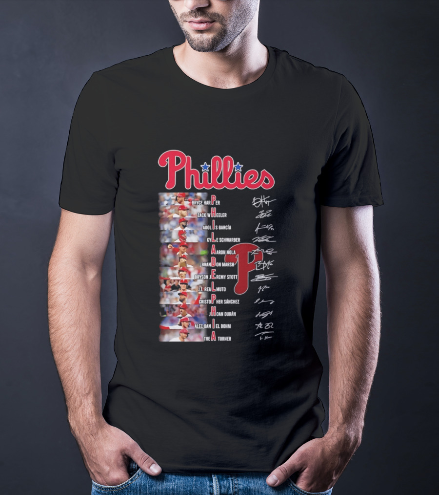 Phillies Baseball Stars Philadelphia Players Lineup T-Shirt
