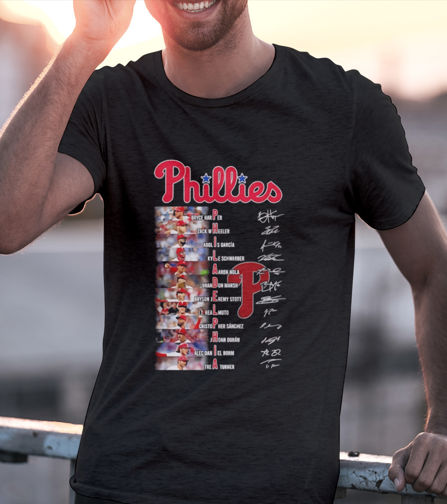 Phillies Baseball Stars Philadelphia Players Lineup T-Shirt
