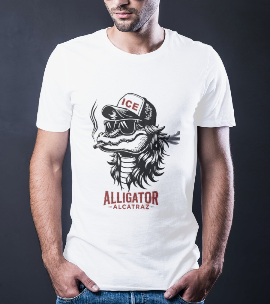 Alligator Alcatraz Ice Smoking T-Shirt