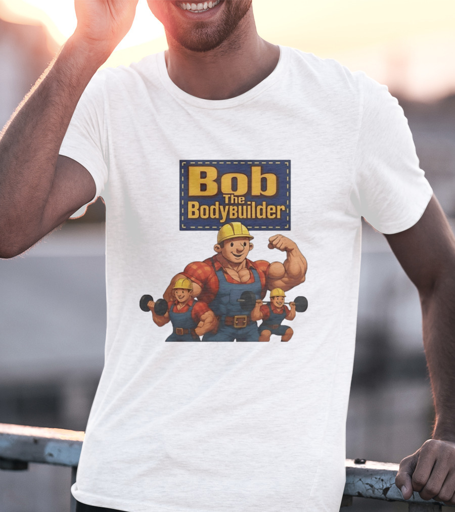 Bob The Bodybuilder Strongman Lifting Weights Movie T-Shirt